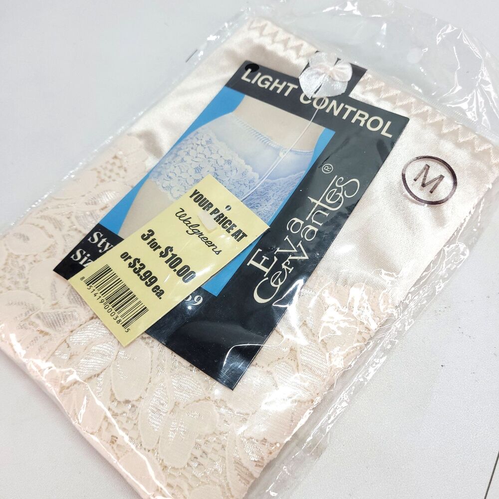 Eva Cervantes  Vtg Satin Lace Panties Cream M Light Control angel core bridal
